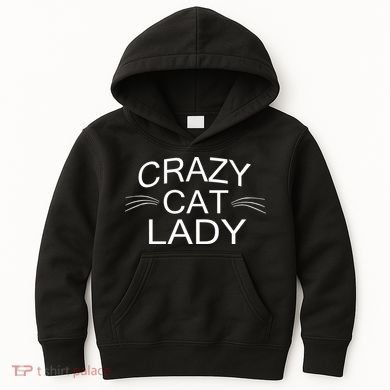 Crazy Cat Lady Whiskers Kids Hoodie