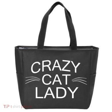 Crazy Cat Lady Whiskers Tote Bag