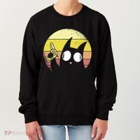 Crazy Cat Retro Sunset Women's Sweatshirt thumb 0