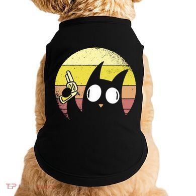Crazy Cat Retro Sunset Doggie Tank