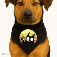 Crazy Cat Retro Sunset USA-Made Doggie Bandana thumb 1