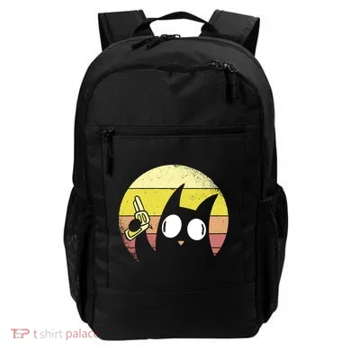 Crazy Cat Retro Sunset Backpack
