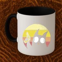 Crazy Cat Retro Sunset Coffee Mug thumb 2