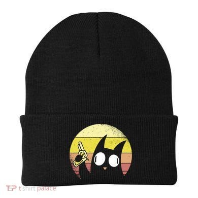 Crazy Cat Retro Sunset Beanie