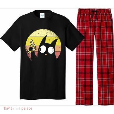 Crazy Cat Retro Sunset Pajama Set