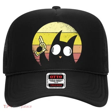 Crazy Cat Retro Sunset Hat