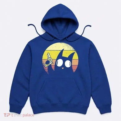 Crazy Cat Retro Sunset Hoodie