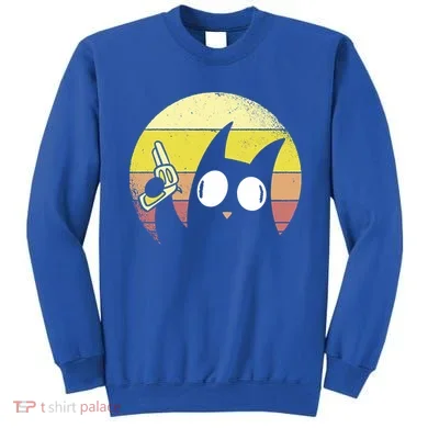 Crazy Cat Retro Sunset Sweatshirt