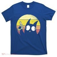 Crazy Cat Retro Sunset T-Shirt thumb 0