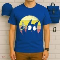 Crazy Cat Retro Sunset T-Shirt thumb 6