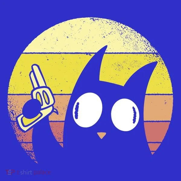 Crazy Cat Retro Sunset Tumbler