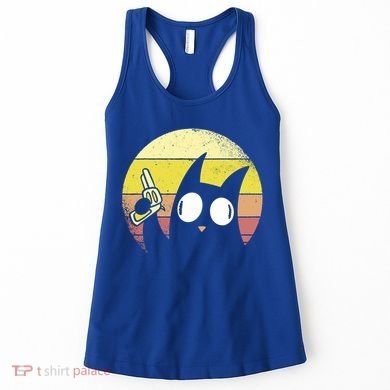 Crazy Cat Retro Sunset Women's Tank Top