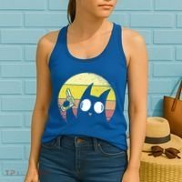 Crazy Cat Retro Sunset Women's Tank Top thumb 2