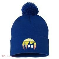 Crazy Cat Retro Sunset Pom Pom 12in Knit Beanie thumb 0