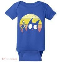 Crazy Cat Retro Sunset Baby Bodysuit thumb 0