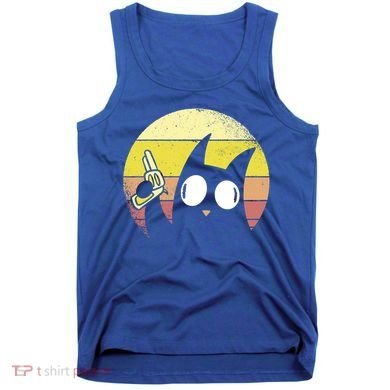 Crazy Cat Retro Sunset Tank Top