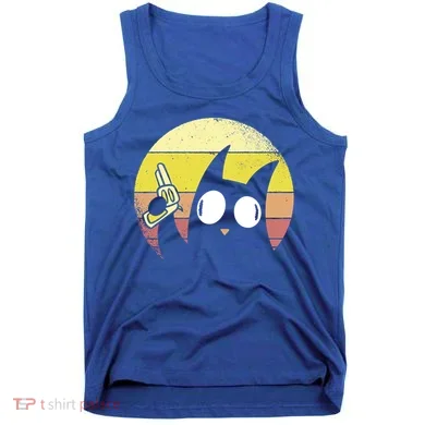 Crazy Cat Retro Sunset Tank Top