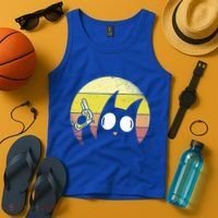 Crazy Cat Retro Sunset Tank Top thumb 4