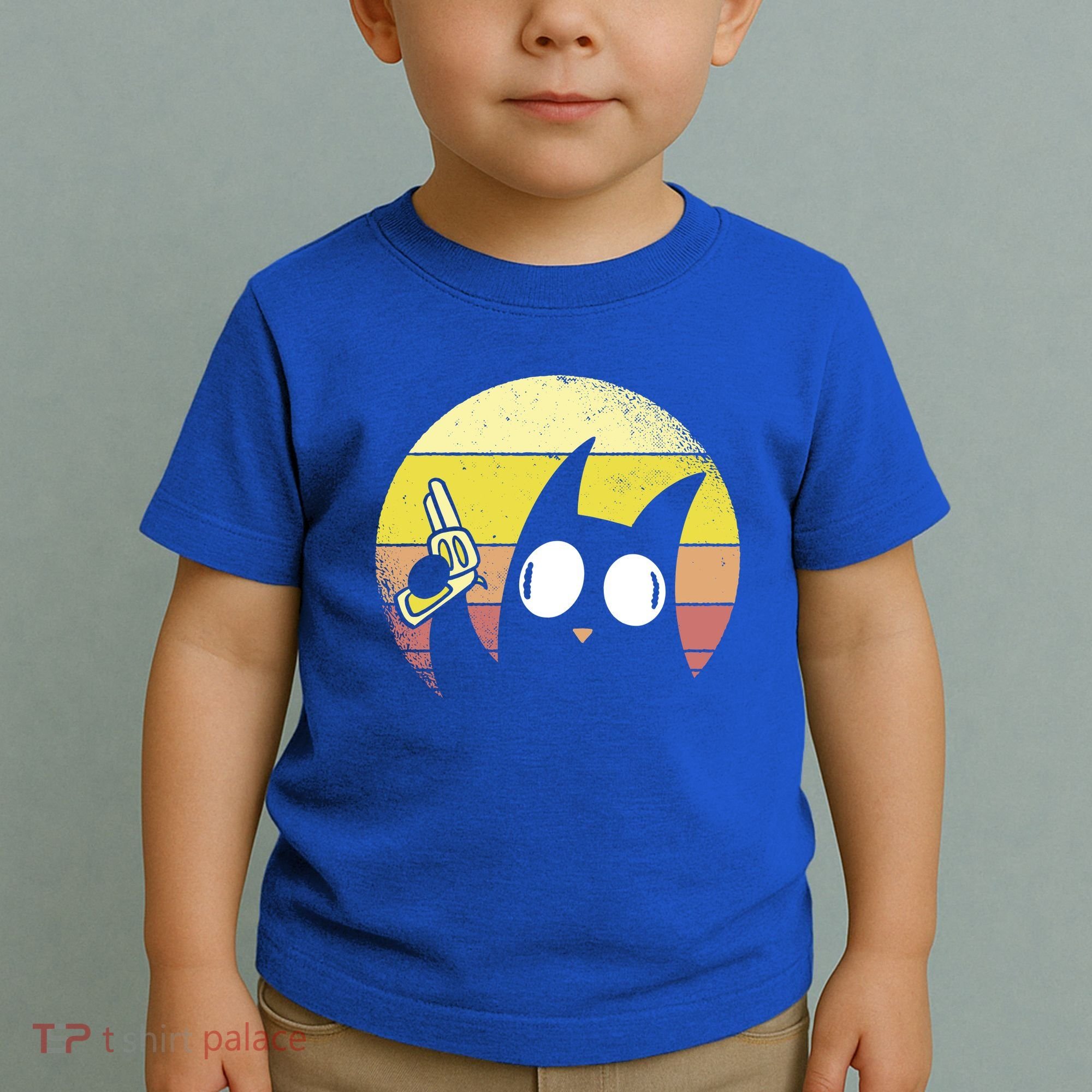 Crazy Cat Retro Sunset Toddler T-Shirt