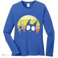 Crazy Cat Retro Sunset Women's Long Sleeve Shirt thumb 0
