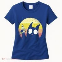 Crazy Cat Retro Sunset Women's T-Shirt thumb 0