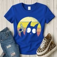 Crazy Cat Retro Sunset Women's T-Shirt thumb 3