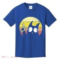 Crazy Cat Retro Sunset Kids T-Shirt thumb 0