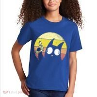 Crazy Cat Retro Sunset Kids T-Shirt thumb 2