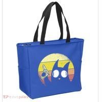 Crazy Cat Retro Sunset Tote Bag thumb 2
