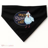 Crazy Chicken Lady USA-Made Doggie Bandana thumb 0