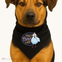 Crazy Chicken Lady USA-Made Doggie Bandana thumb 1