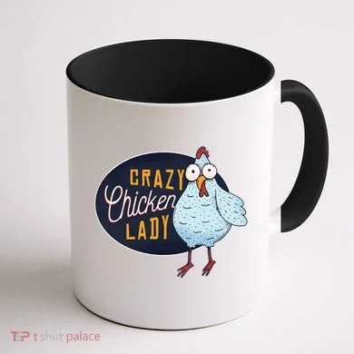 Crazy Chicken Lady Coffee Mug back