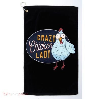 Crazy Chicken Lady Golf Towel