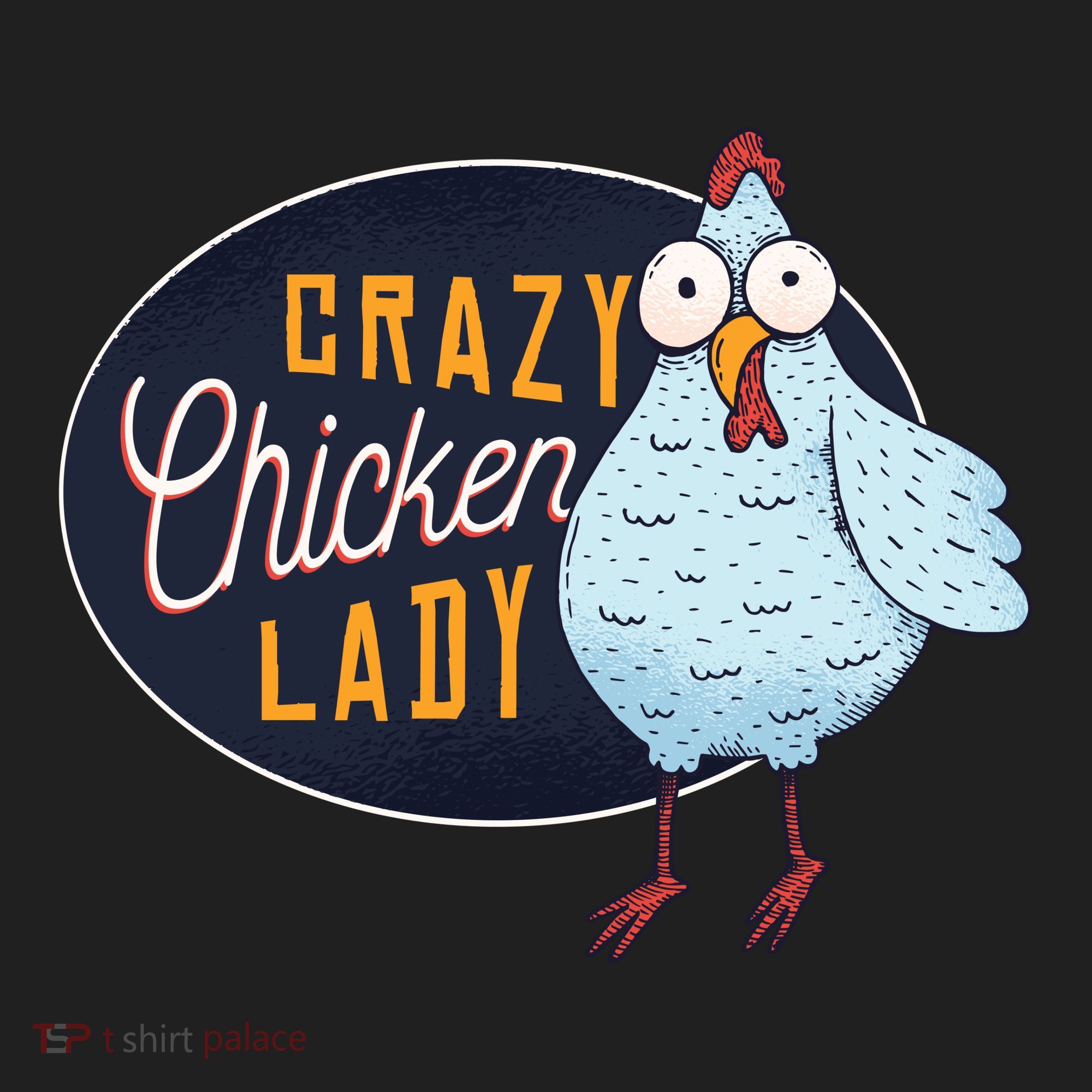 Crazy Chicken Lady Golf Towel