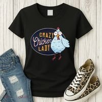 Crazy Chicken Lady Women's T-Shirt thumb 3