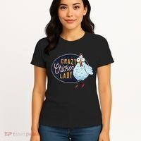 Crazy Chicken Lady Women's T-Shirt thumb 4