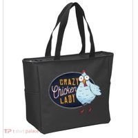 Crazy Chicken Lady Tote Bag thumb 2