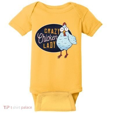 Crazy Chicken Lady Baby Bodysuit