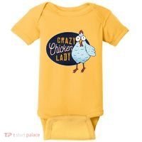 Crazy Chicken Lady Baby Bodysuit thumb 0