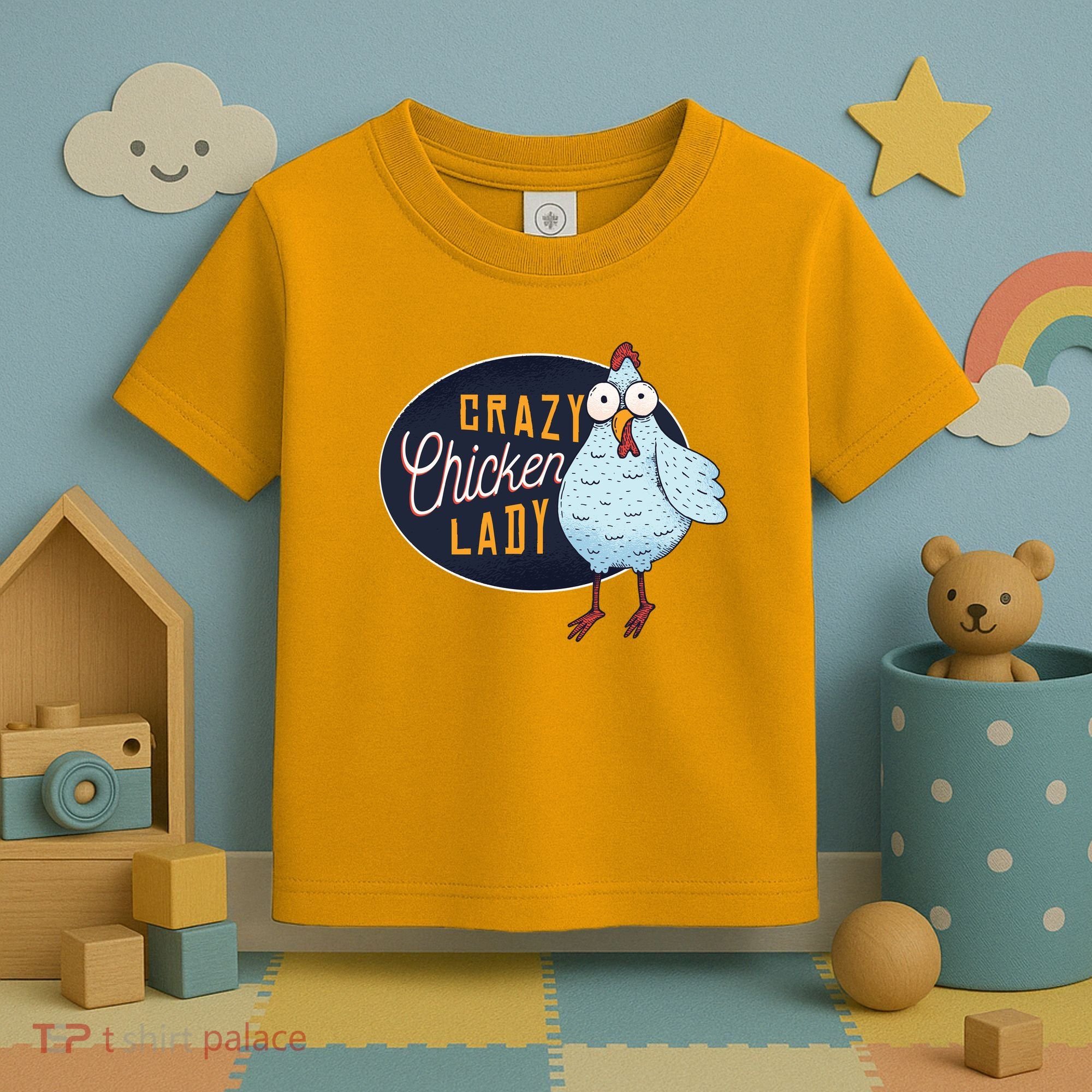 Crazy Chicken Lady Toddler T-Shirt