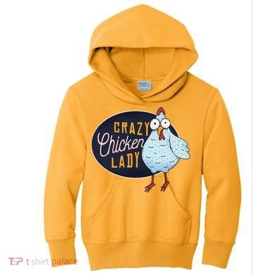 Crazy Chicken Lady Kids Hoodie