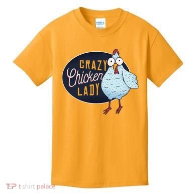 Crazy Chicken Lady Kids T-Shirt