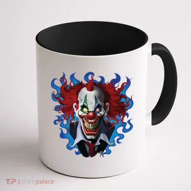 Crazy Clown Coffee Mug back