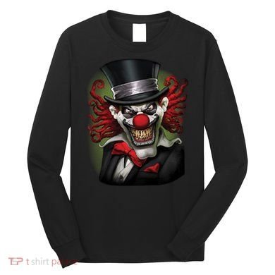 Crazy Clown Smiling Long Sleeve Shirt