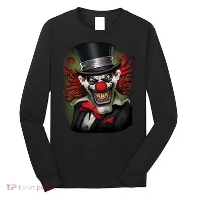 Crazy Clown Smiling Long Sleeve Shirt