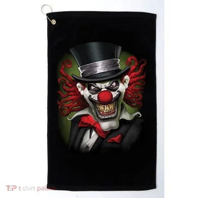 Crazy Clown Smiling Golf Towel