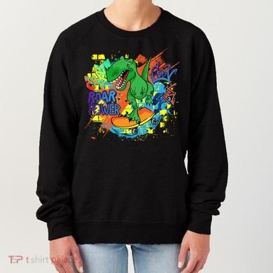 Crazy Cool Skateboarding T-Rex Women's Sweatshirt