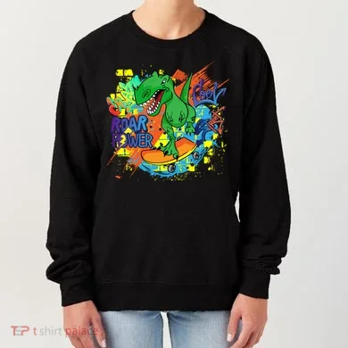 Crazy Cool Skateboarding T-Rex Women's Sweatshirt