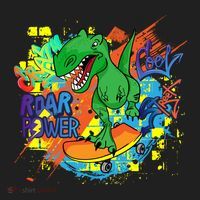 Crazy Cool Skateboarding T-Rex Women's Sweatshirt thumb 2