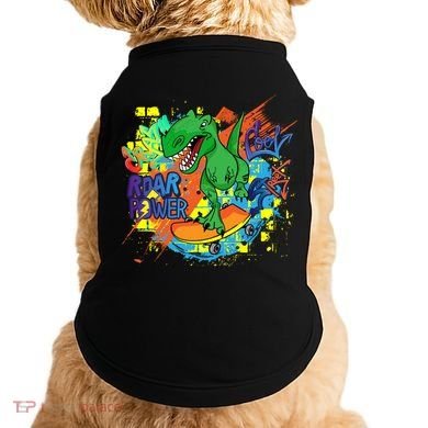 Crazy Cool Skateboarding T-Rex Doggie Tank